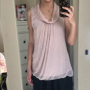 Vintage blush tank 100% Silk